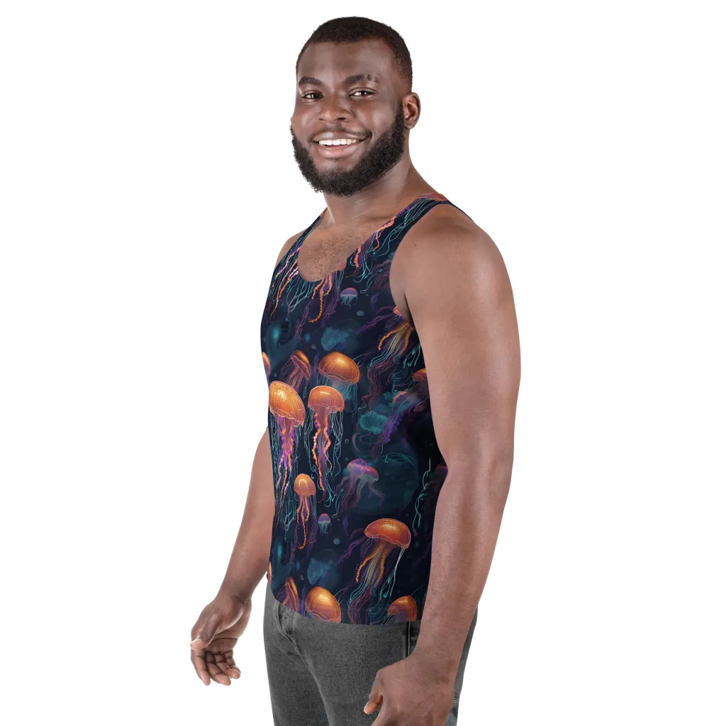 Jellyfish Reverie on Men's Tank Top — Left Front