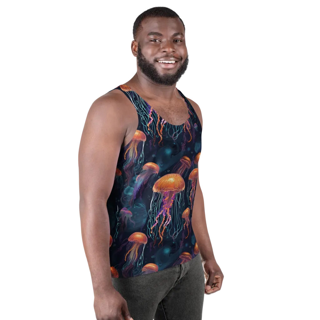Jellyfish Reverie on Men's Tank Top — Right Front