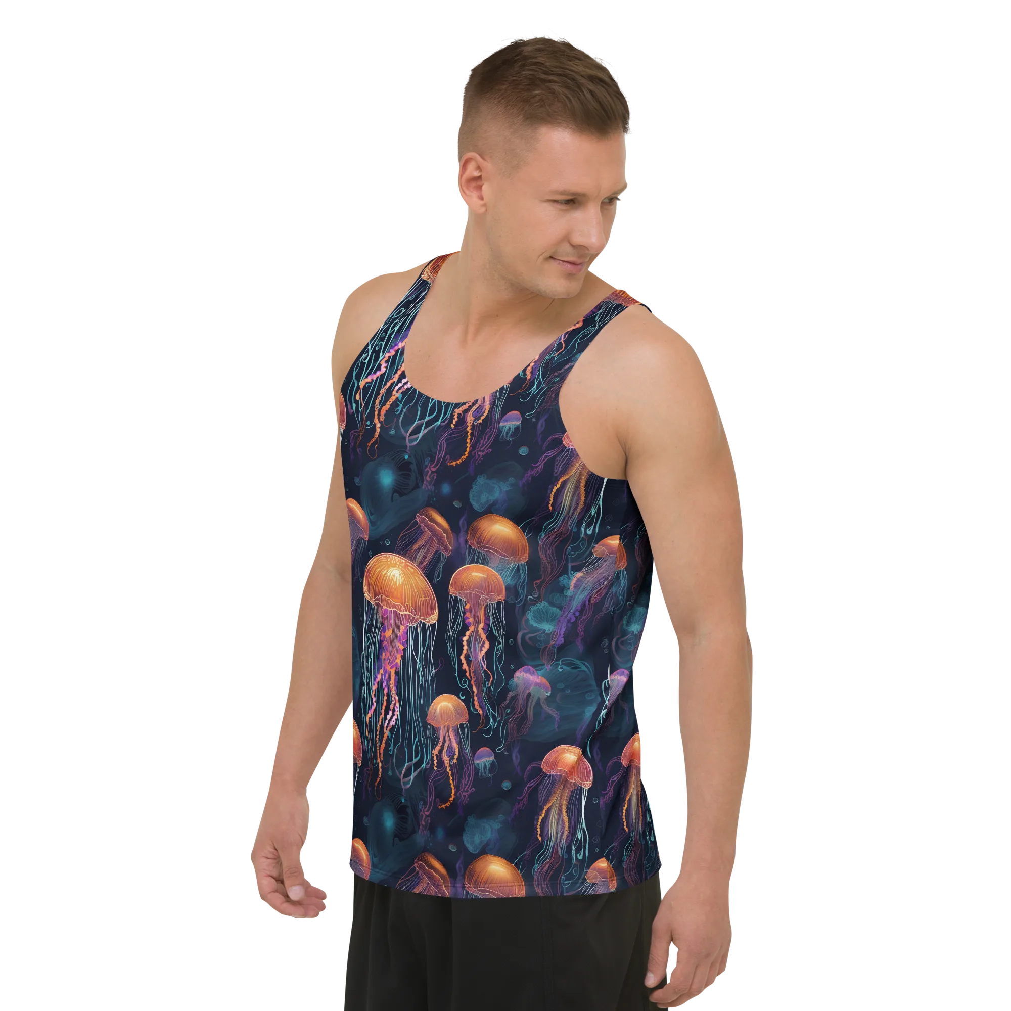 Jellyfish Reverie on Men's Tank Top — Front print