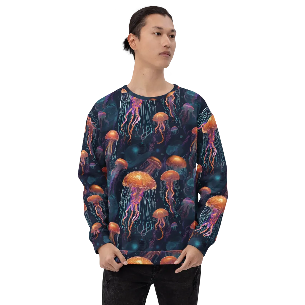 Jellyfish Reverie on Sweatshirt — Front print