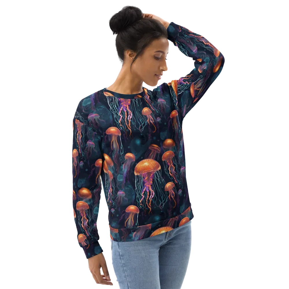 Jellyfish Reverie on Sweatshirt — Back print