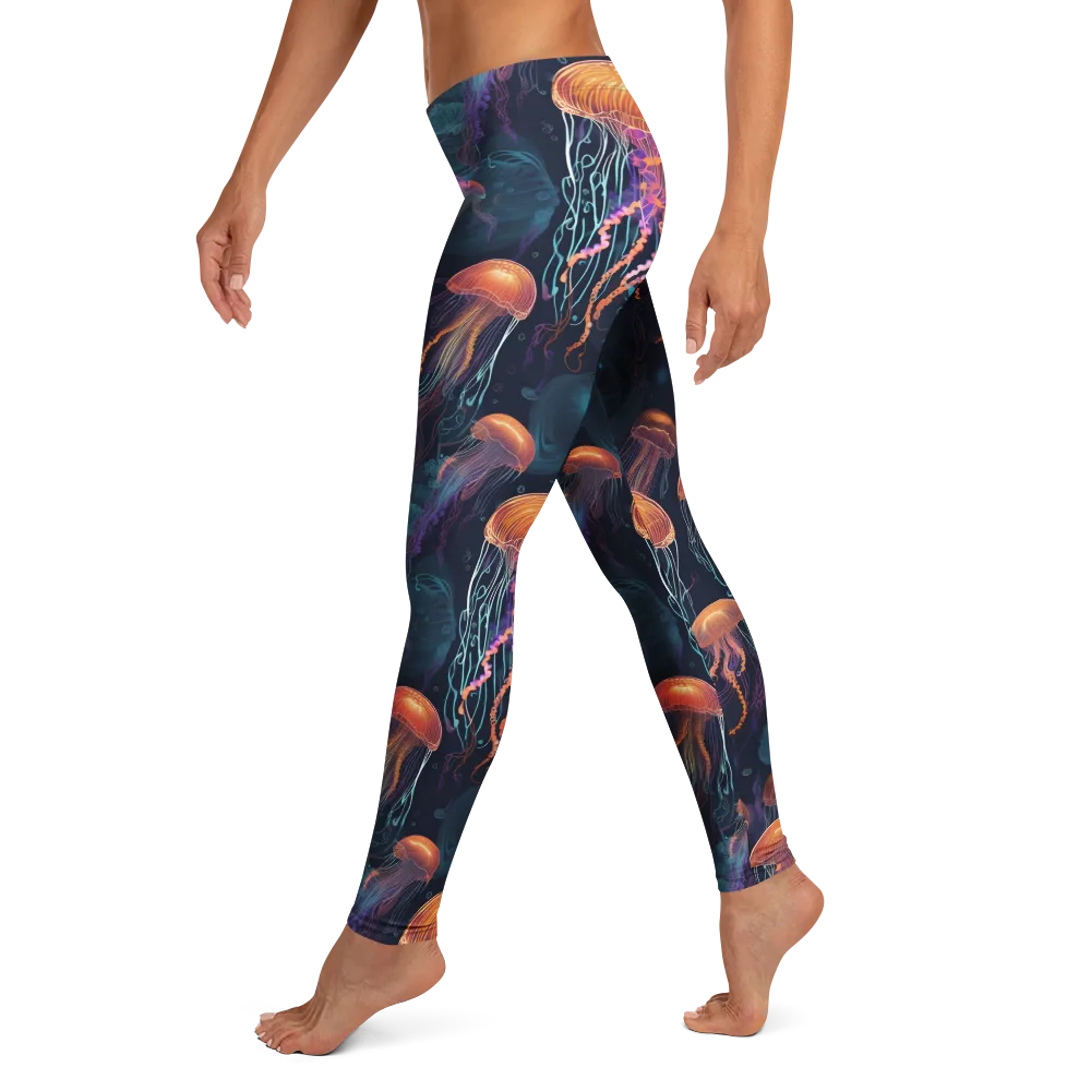 Jellyfish Reverie on Leggings — Left