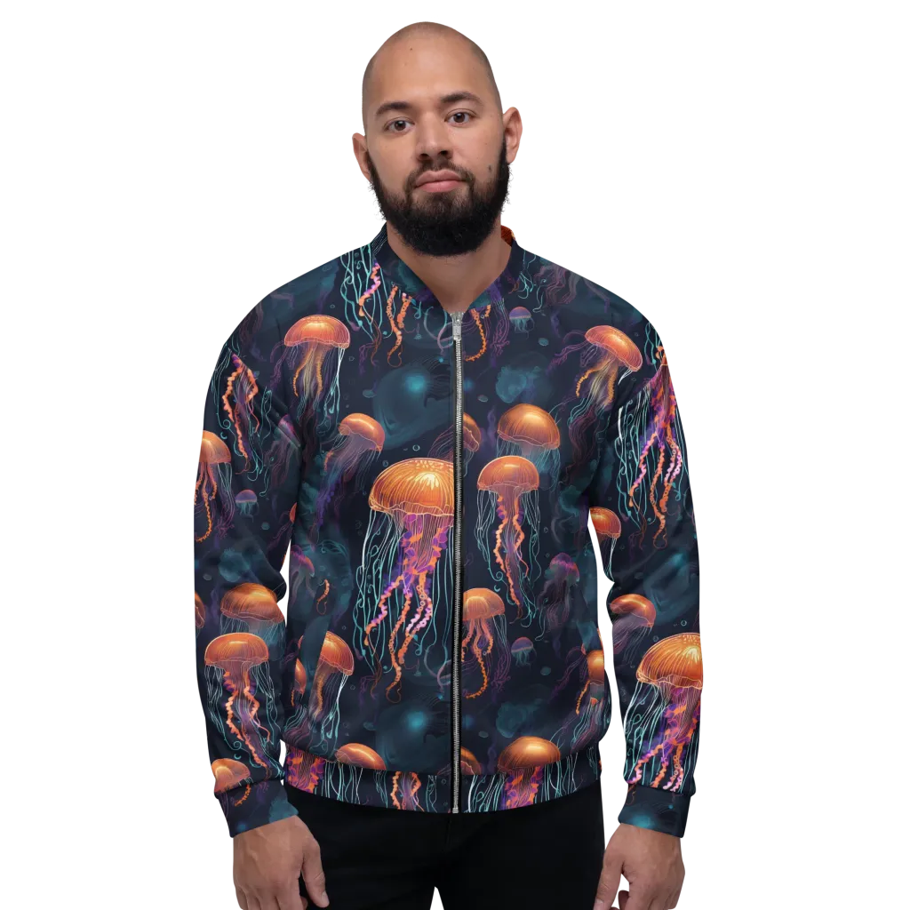 Jellyfish Reverie on Bomber Jacket — Front
