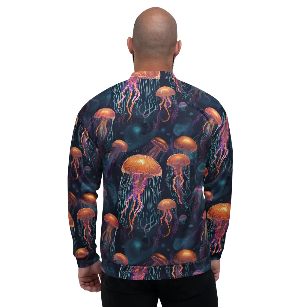 Jellyfish Reverie on Bomber Jacket — Back