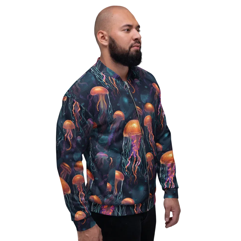 Jellyfish Reverie on Bomber Jacket — Right