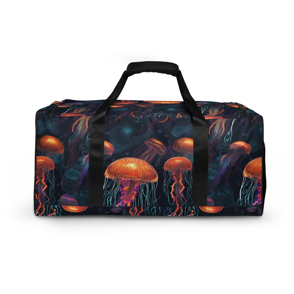 Jellyfish Reverie on Duffle Bag — Back print