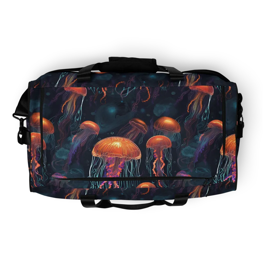 Jellyfish Reverie on Duffle Bag — Top print