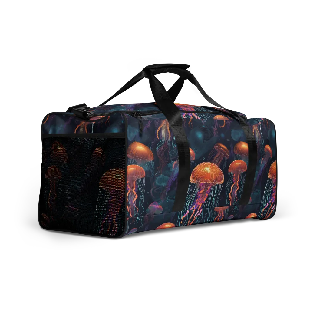 Jellyfish Reverie on Duffle Bag — Front print