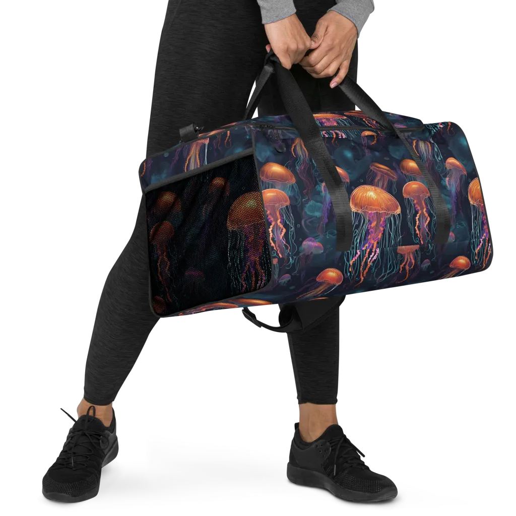 Jellyfish Reverie on Duffle Bag — Right Front