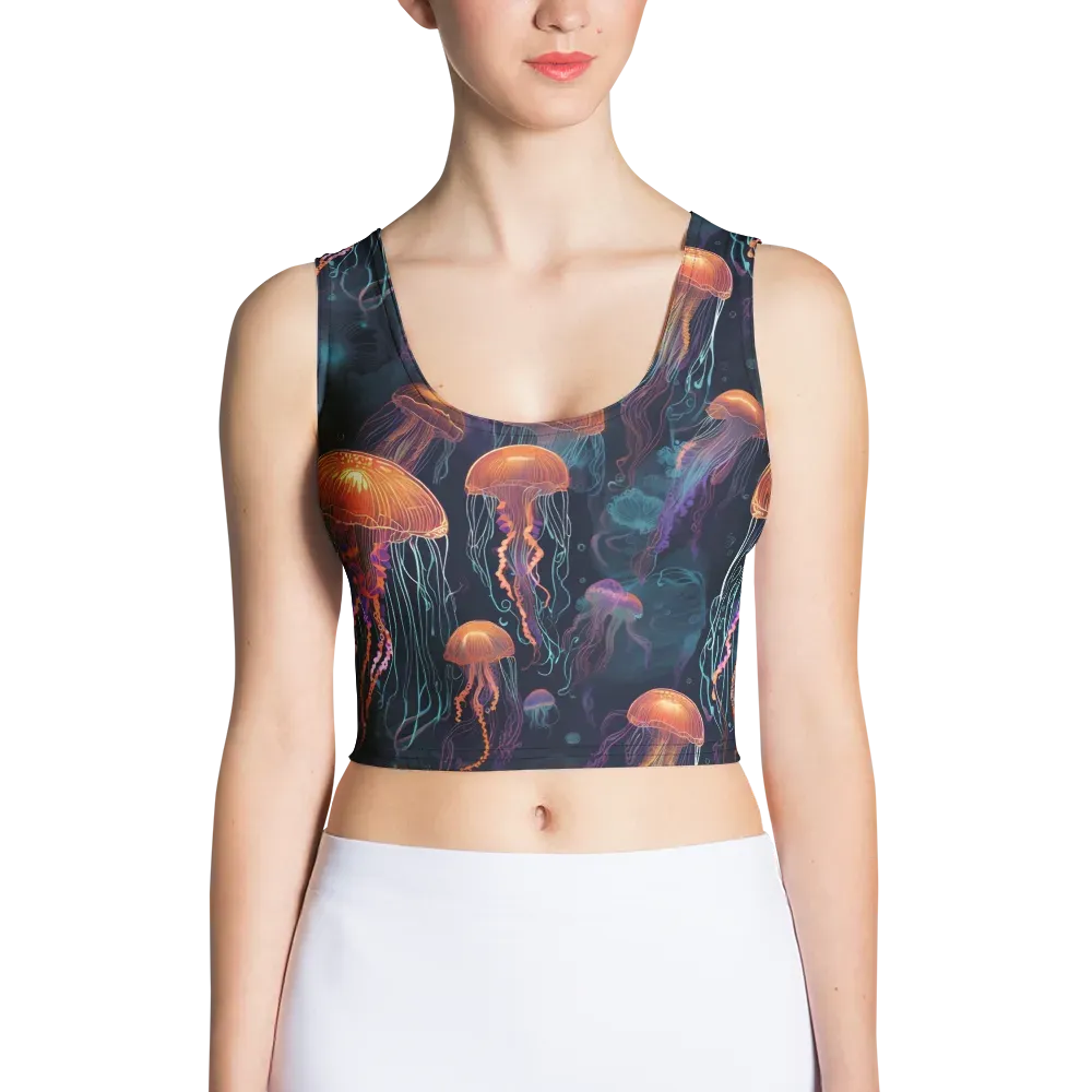 Jellyfish Reverie on Crop Top — Front