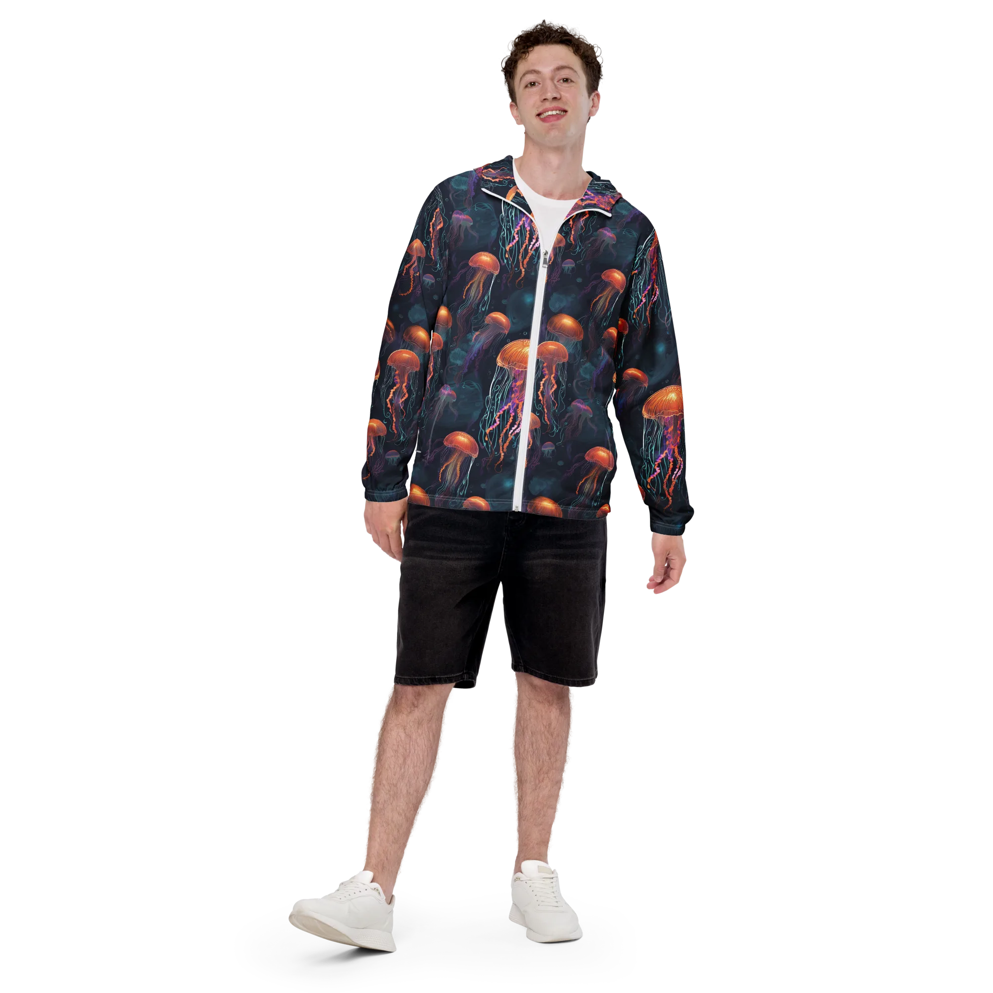 Jellyfish Reverie on Men's Windbreaker — Front print