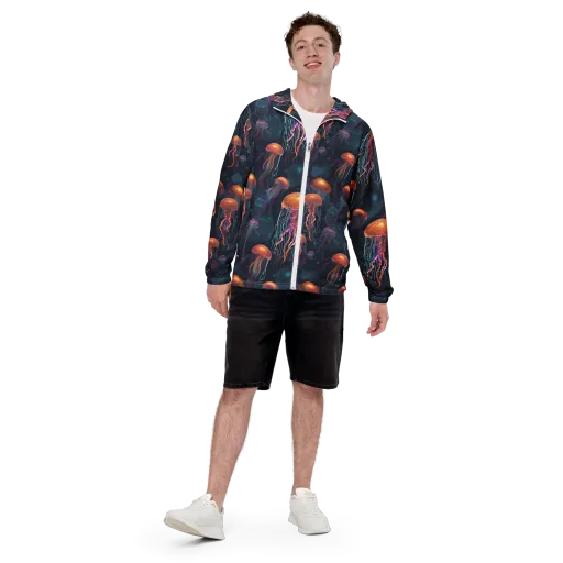 Jellyfish Reverie on a Men's Windbreaker