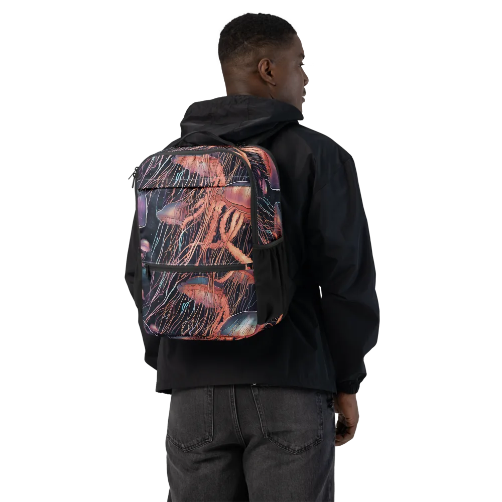 Neon Medusa on Utility Backpack — Back
