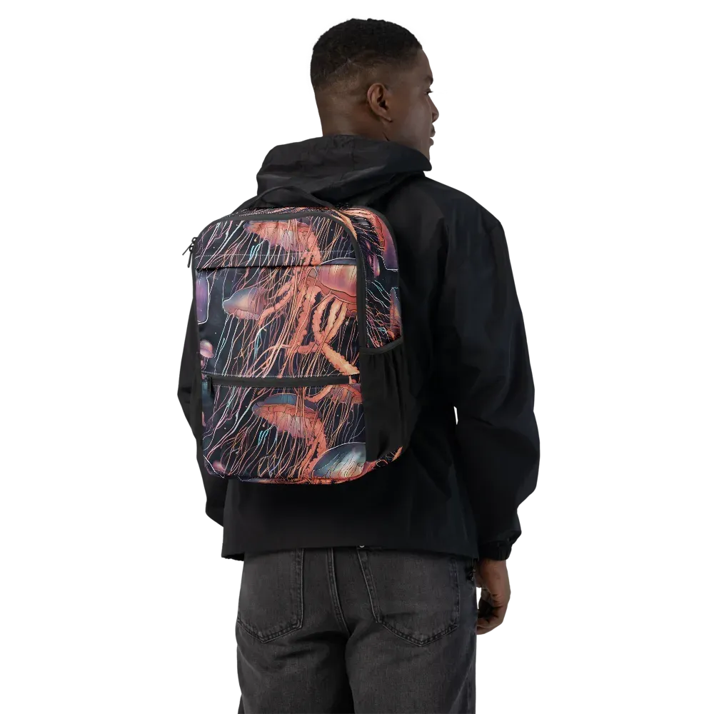 Neon Medusa on Utility Backpack — Back