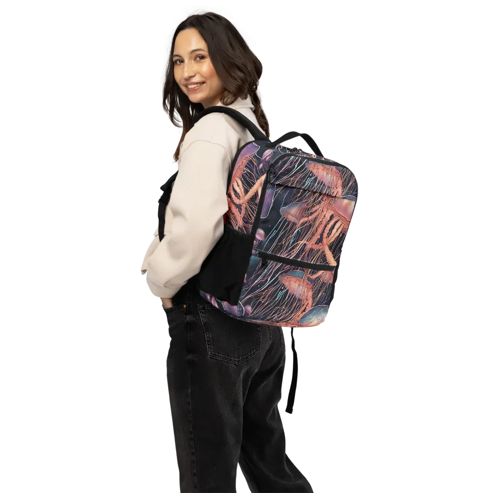 Neon Medusa on Utility Backpack — Bottom print