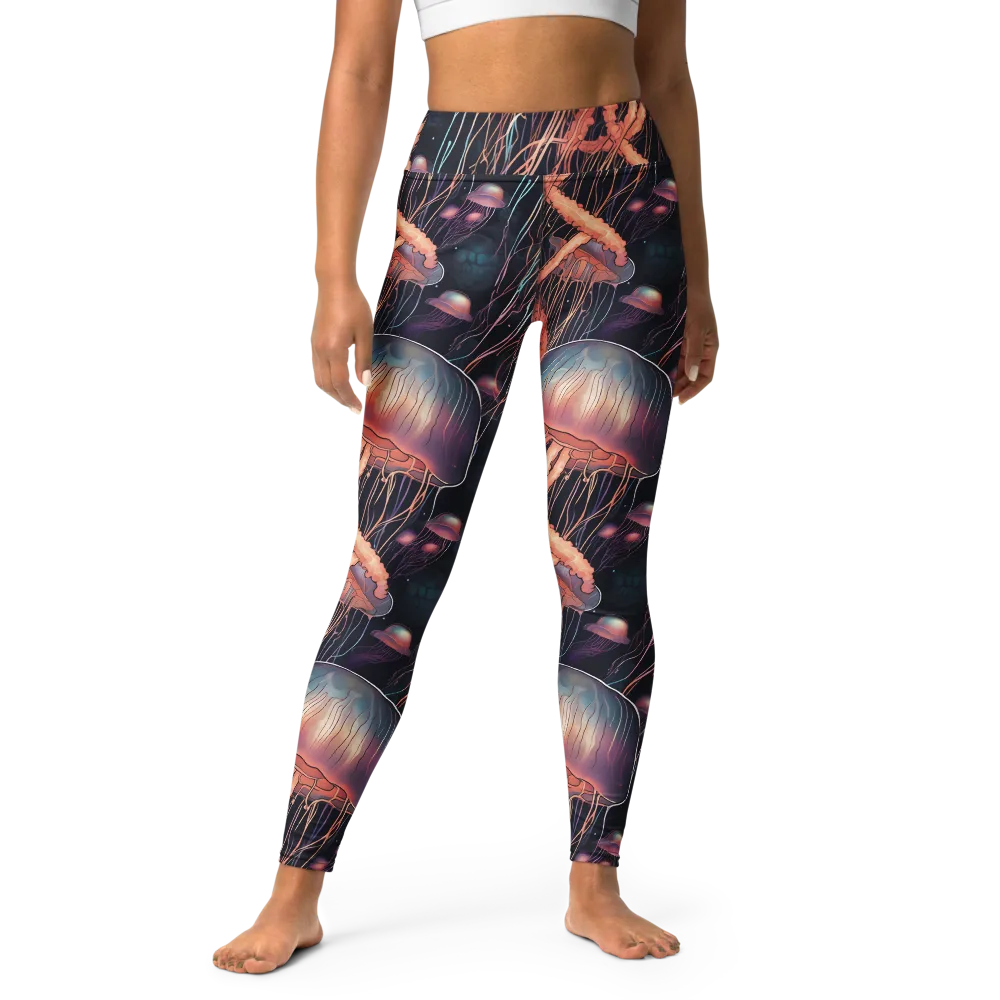 Neon Medusa on Yoga Leggings — Back waist