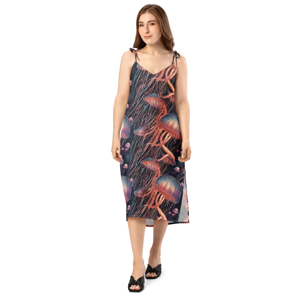 Neon Medusa on Slip Dress — Front