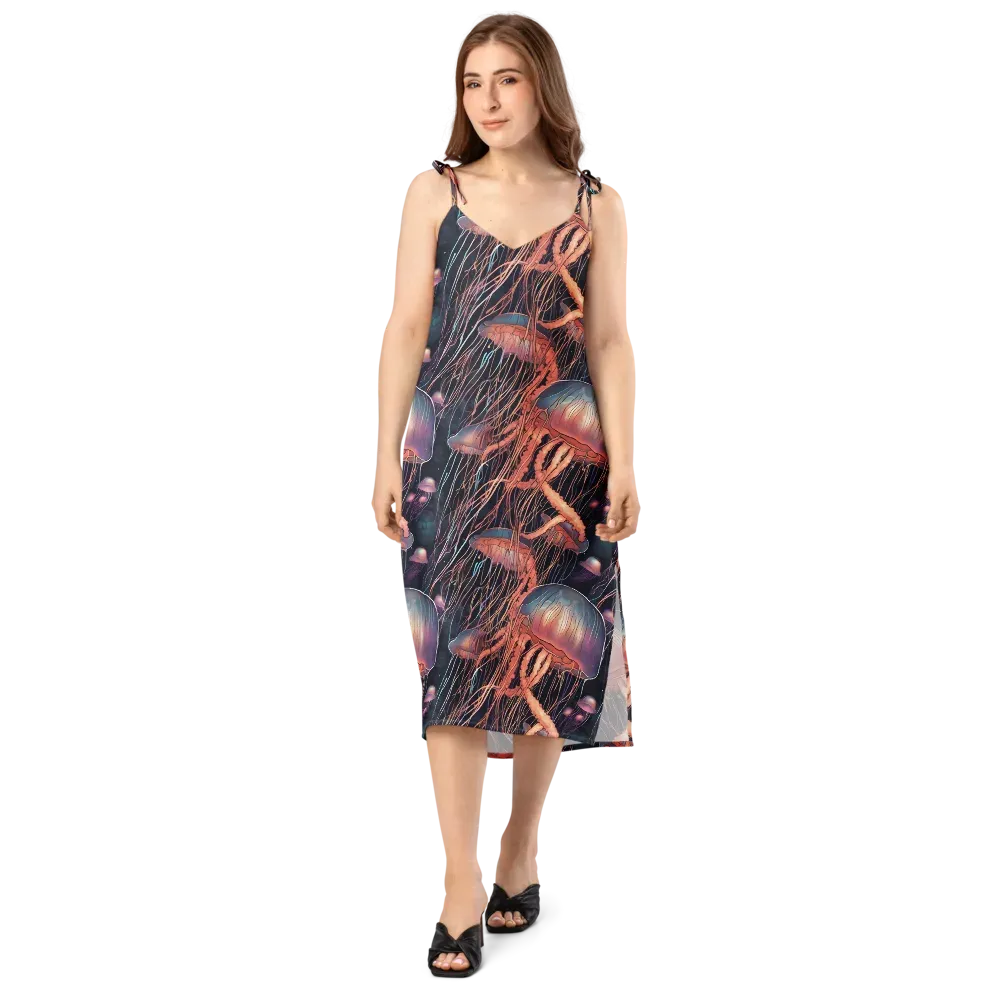 Neon Medusa on Slip Dress — Front