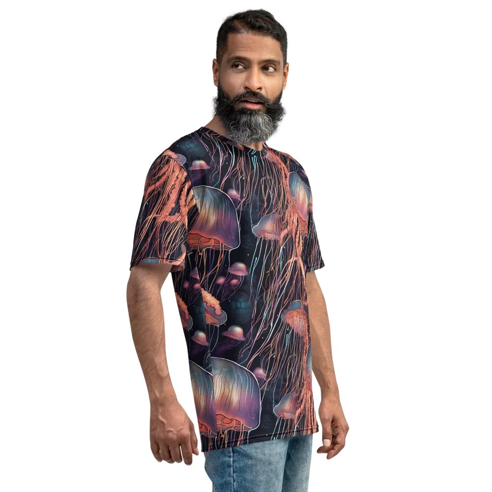 Neon Medusa on Men's Crew Neck T-Shirt — Back print