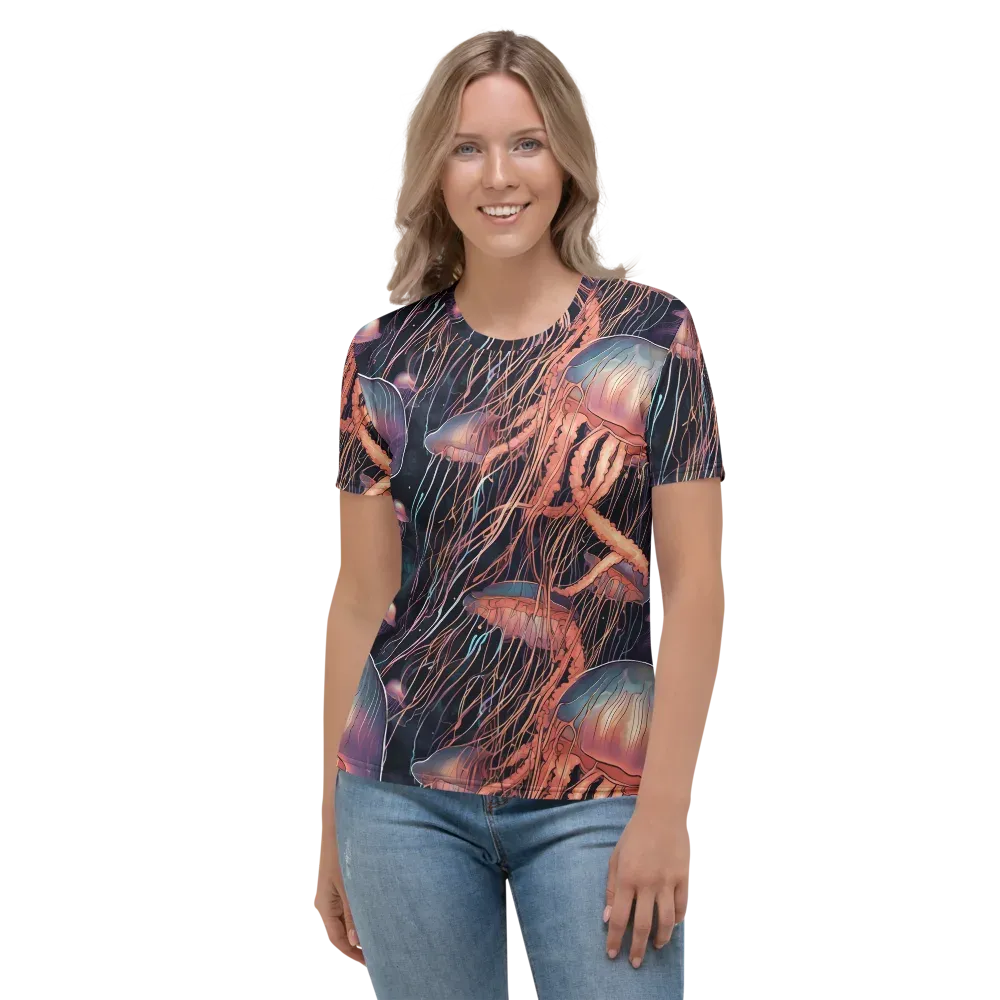 Neon Medusa on Women's Crew Neck T-Shirt — Front
