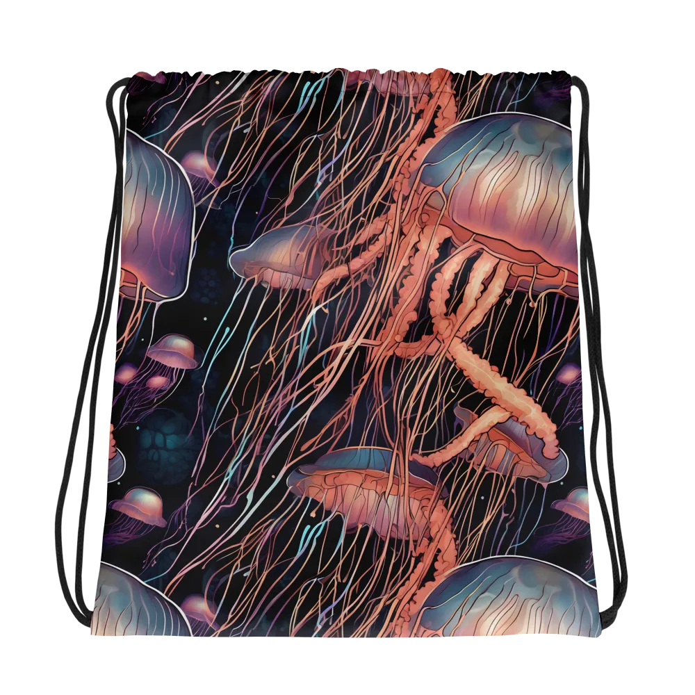 Neon Medusa on Drawstring Bag — Mockup