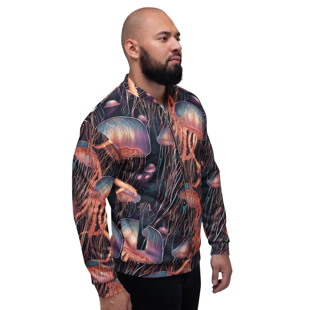 Neon Medusa on Bomber Jacket — Right