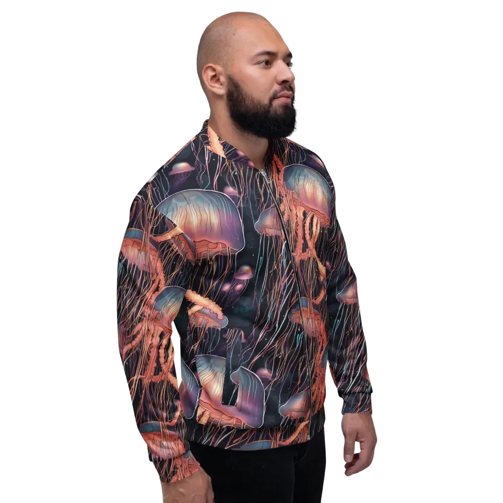 Neon Medusa on Bomber Jacket — Right