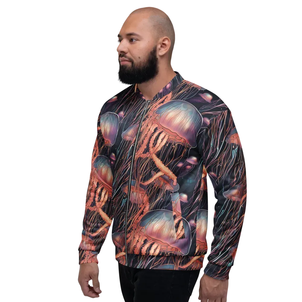 Neon Medusa on Bomber Jacket — Left