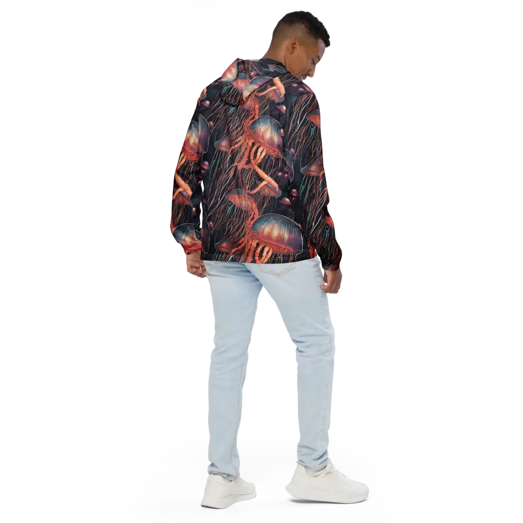 Neon Medusa on Men's Windbreaker — Back