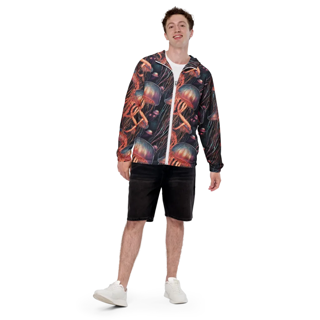Neon Medusa on Men's Windbreaker — Front print