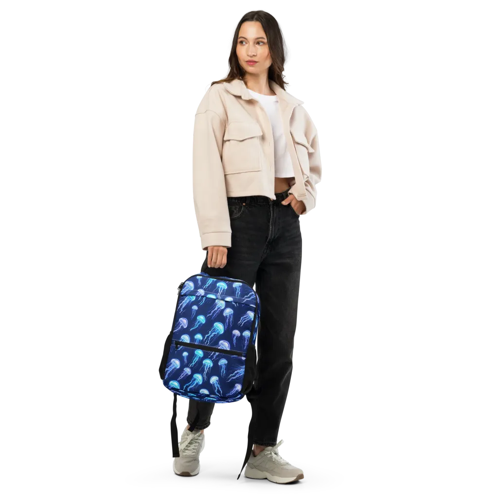 Electric Jellyfish on Utility Backpack — Top print