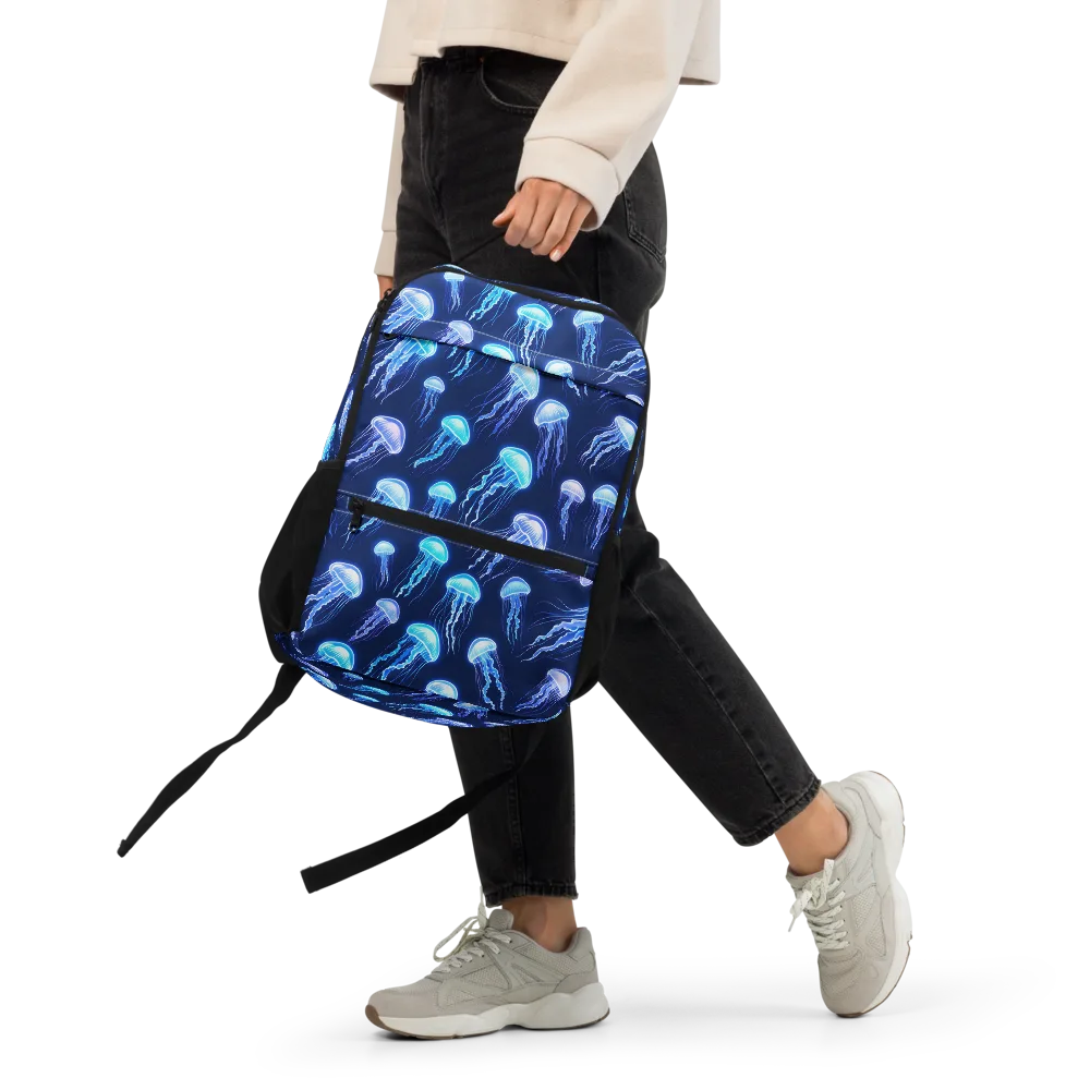 Electric Jellyfish on Utility Backpack — Front 2