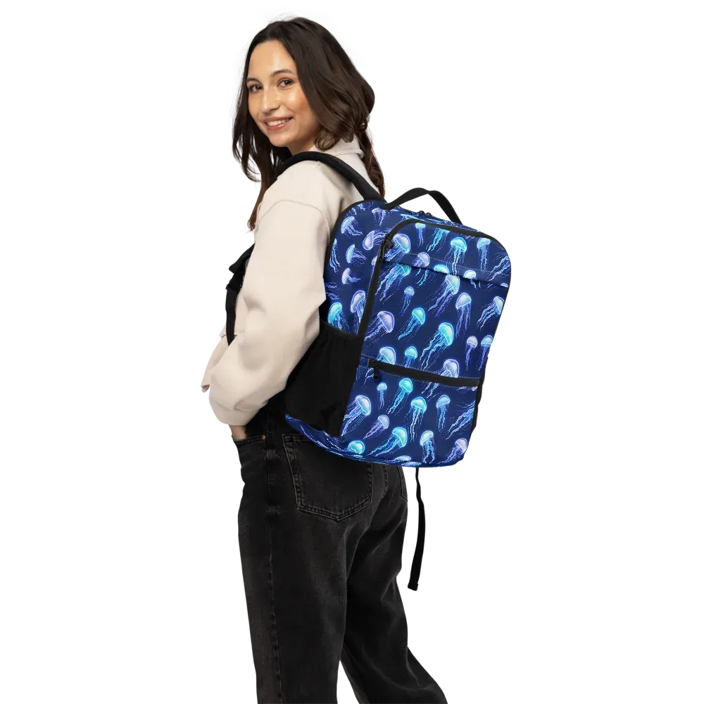 Electric Jellyfish on Utility Backpack — Bottom print