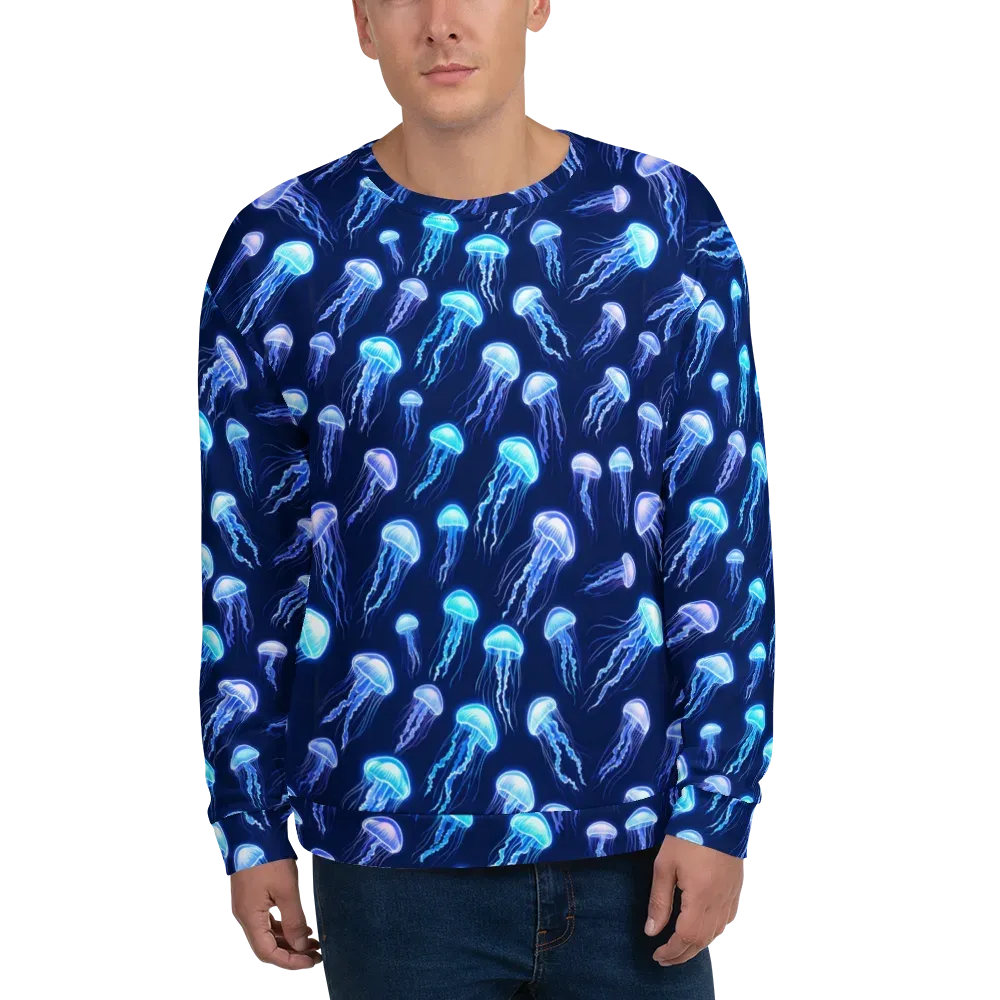Electric Jellyfish on Sweatshirt — Front