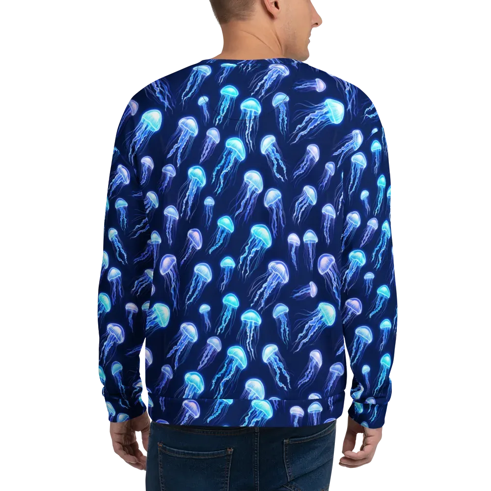 Electric Jellyfish on Sweatshirt — Back
