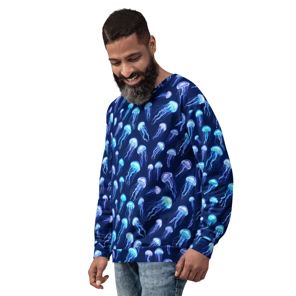 Electric Jellyfish on Sweatshirt — Back print