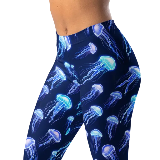 Electric Jellyfish on a Leggings