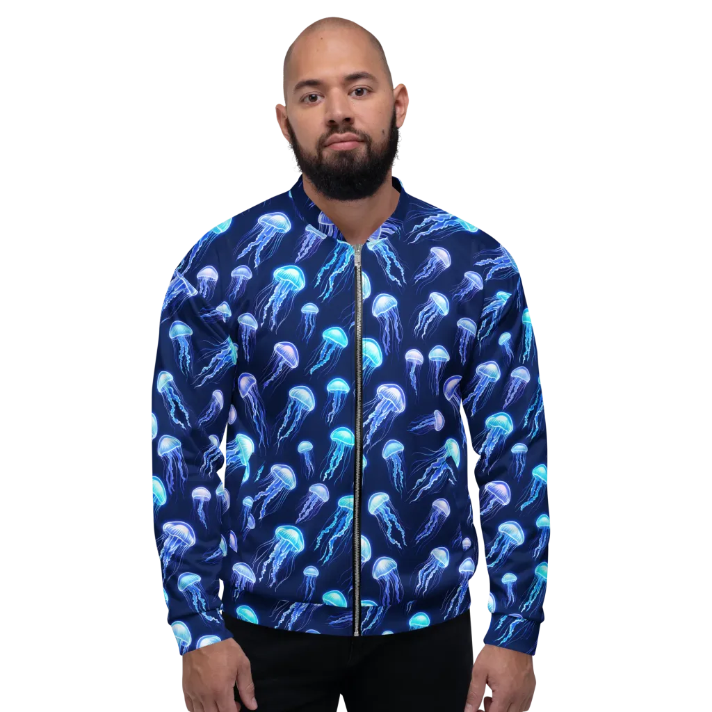 Electric Jellyfish on Bomber Jacket — Front
