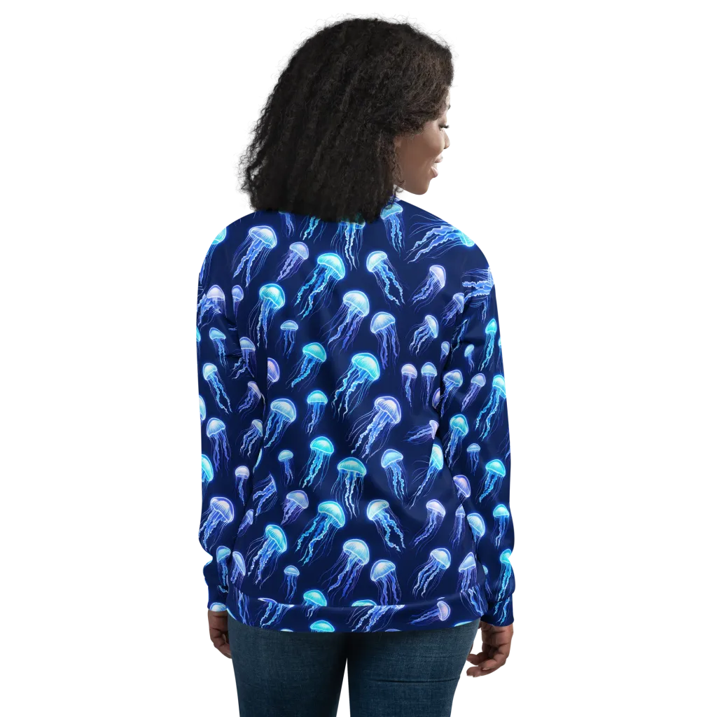 Electric Jellyfish on Bomber Jacket — Back print