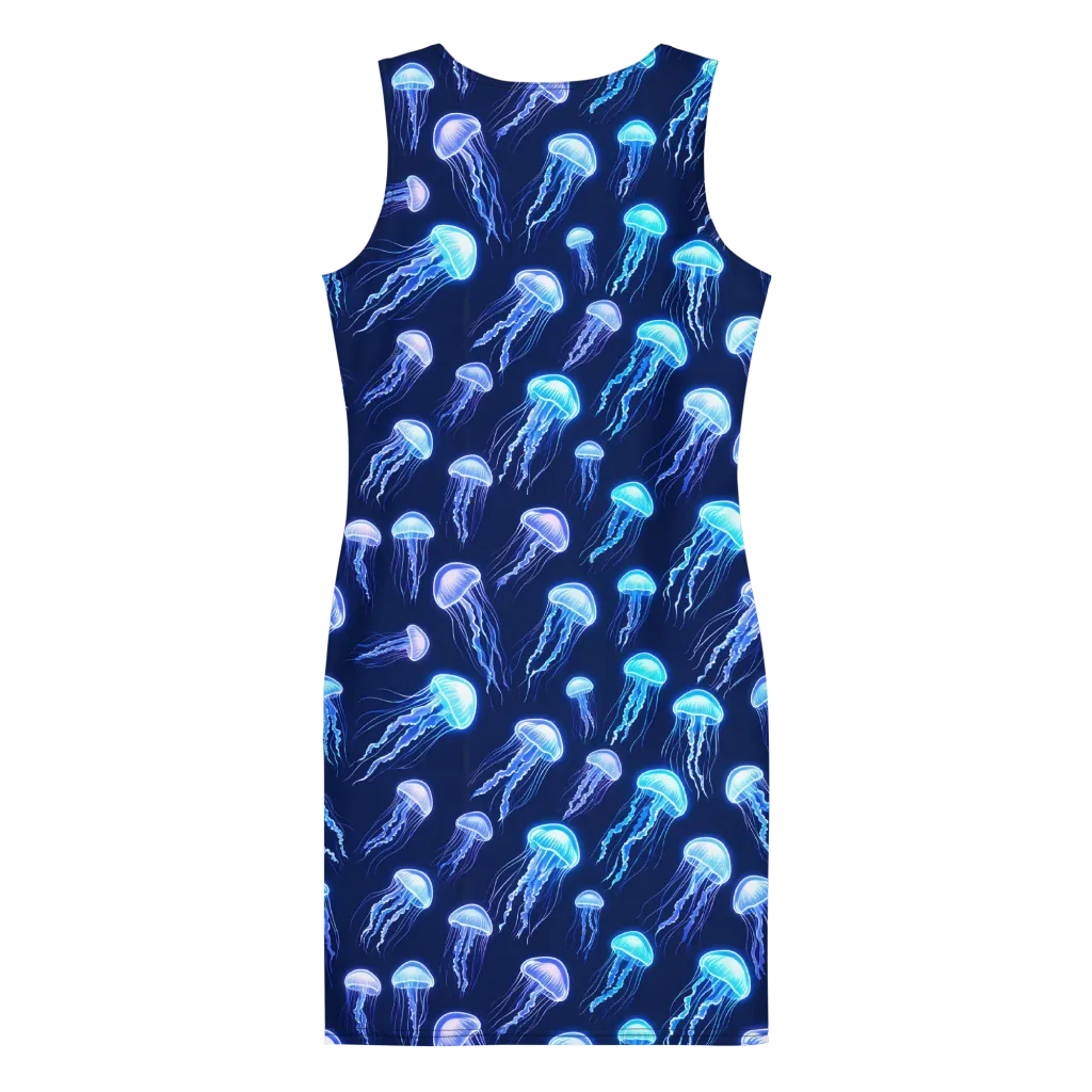 Electric Jellyfish on Bodycon Dress — Print file