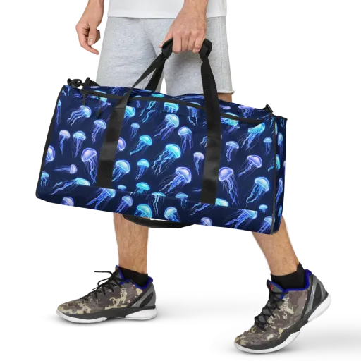 Electric Jellyfish on a Duffle Bag