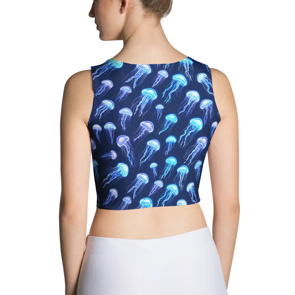 Electric Jellyfish on Crop Top — Back