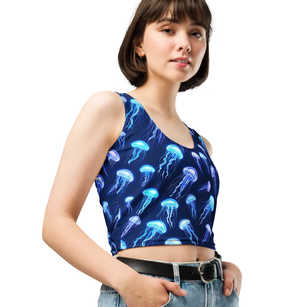 Electric Jellyfish on Crop Top — Print file
