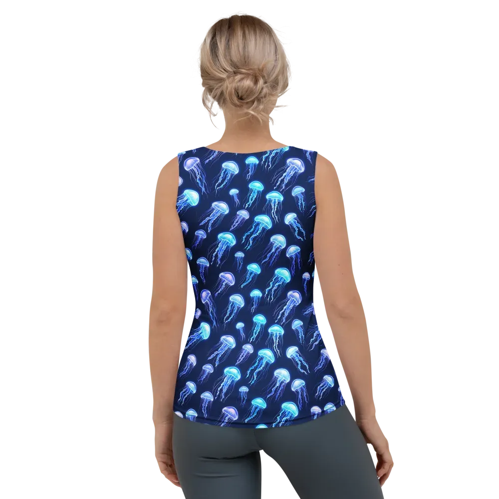 Electric Jellyfish on Women's Tank Top — Back