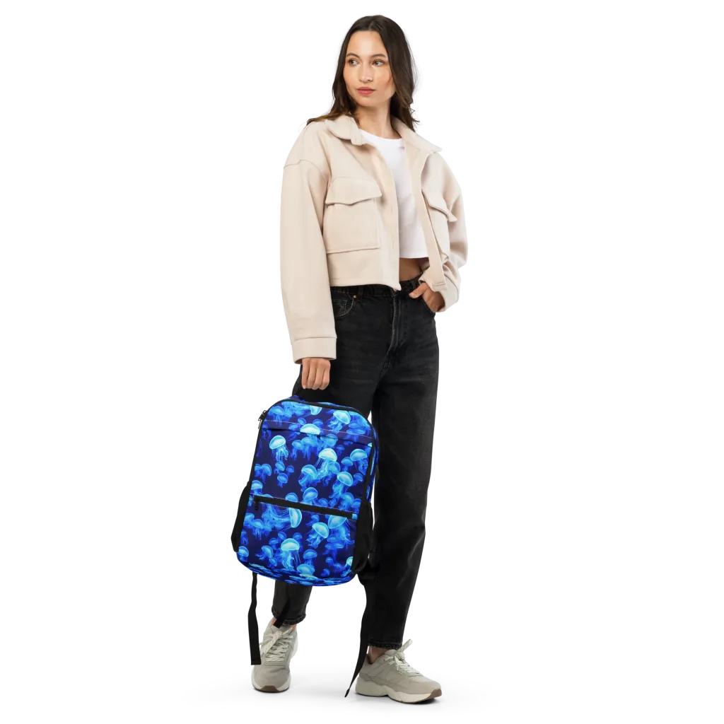 Azure Bloom on Utility Backpack — Top print