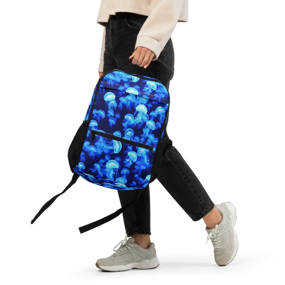 Azure Bloom on Utility Backpack — Front 2