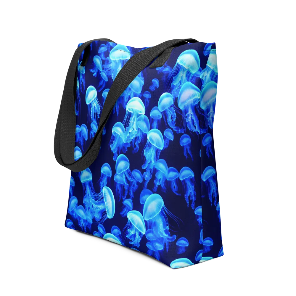 Azure Bloom on Tote Bag — Print file