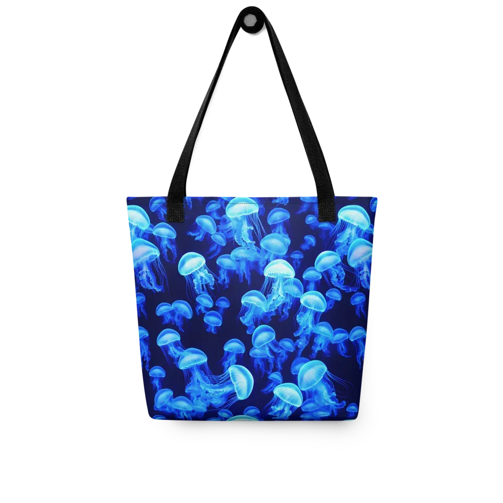 Azure Bloom on Tote Bag — Front