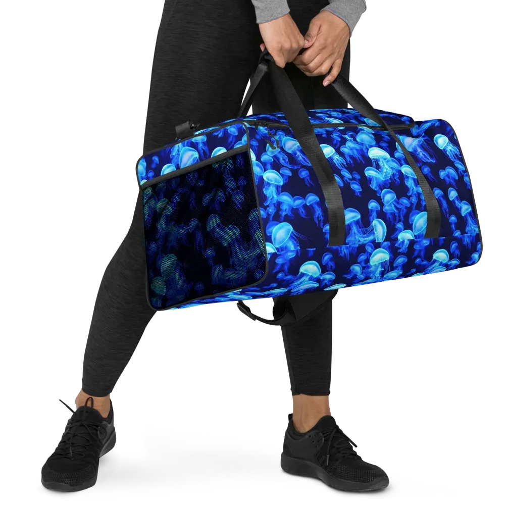 Azure Bloom on Duffle Bag — Right Front