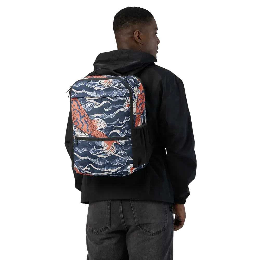 Vermilion Tide on Utility Backpack — Back